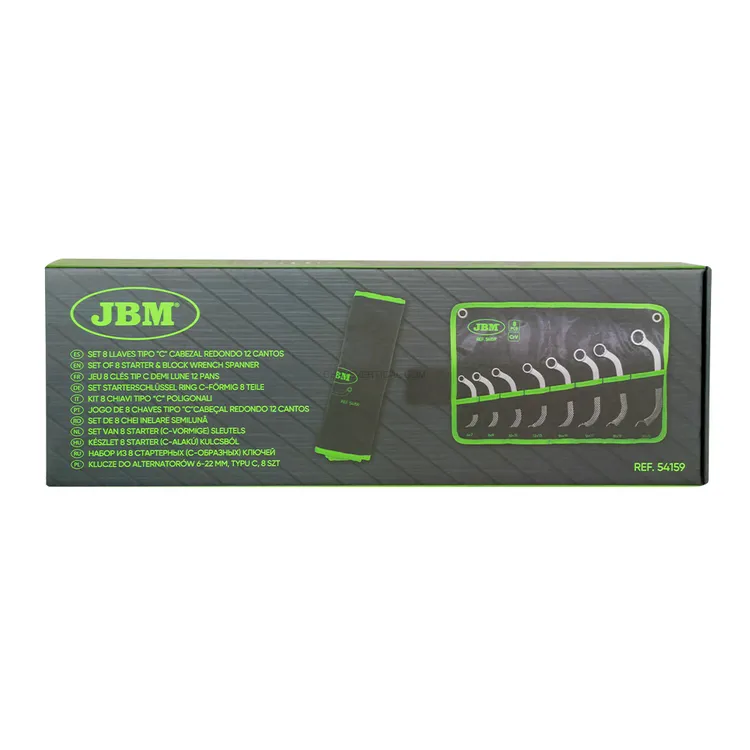 Conjunto de 8 Chaves em C de 12 Pontos JBM