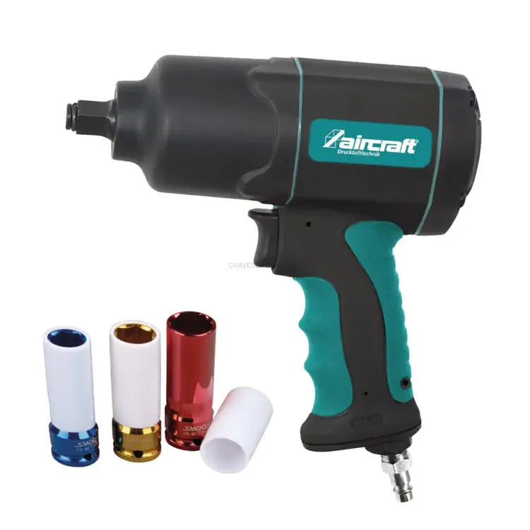 Conjunto de Chave de Impacto AIRCRAFT ½" E 183 L/MIN 7500 MIN¯¹ Conjunto de Chave de Impacto AIRCRAFT ½" E 183 L/MIN 7500 MIN¯¹
