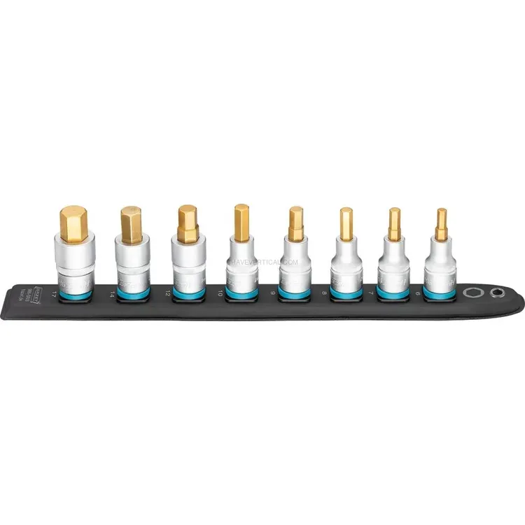 Conjunto de Chaves de Caixa Hexagonais 1/2" com Suporte Magnético HAZET 8 Peças Conjunto de Chaves de Caixa Hexagonais 1/2" com Suporte Magnético HAZET 8 Peças