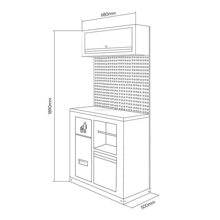 Conjunto de Móveis Modulares JBM 7 Peças em Aço e MDF
