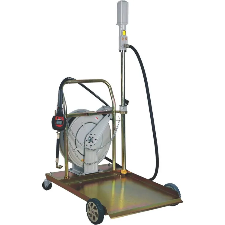 Conjunto Pneumático para Óleo DRAKKAR 180-220kg 3:1 com Enrolador 10m Conjunto Pneumático para Óleo DRAKKAR 180-220kg 3:1 com Enrolador 10m