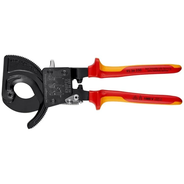 Corta-cabos de Roquete KNIPEX 250mm Ø32mm 240mm² 1000V