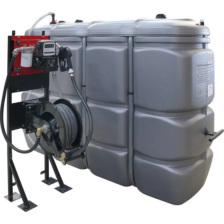 Depósito de Armazenamento de Gasóleo PEHD 2000L DRAKKAR com Estação 60 l/min e Enrolador Depósito de Armazenamento de Gasóleo PEHD 2000L DRAKKAR com Estação 60 l/min e Enrolador