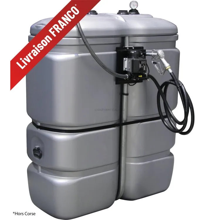 Depósito de Gasóleo PEHD 1000L Parede Dupla DRAKKAR 230V 60L/min Depósito de Gasóleo PEHD 1000L Parede Dupla DRAKKAR 230V 60L/min