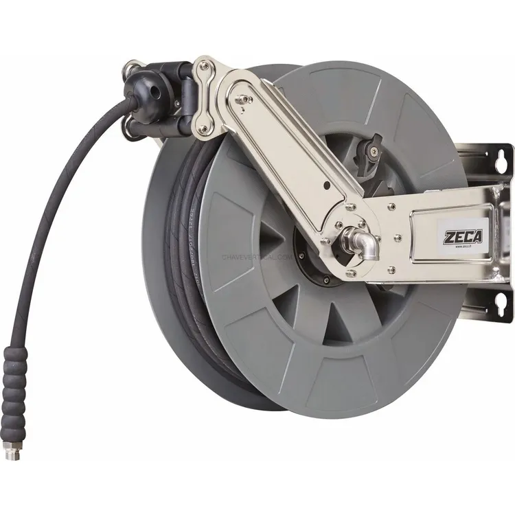 Enrolador de Mangueira ZECA Full Inox 18m 10mm 180bar