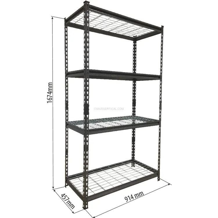 Estante Metálica DRAKKAR 4 Prateleiras 1000kg 1674x914x457mm