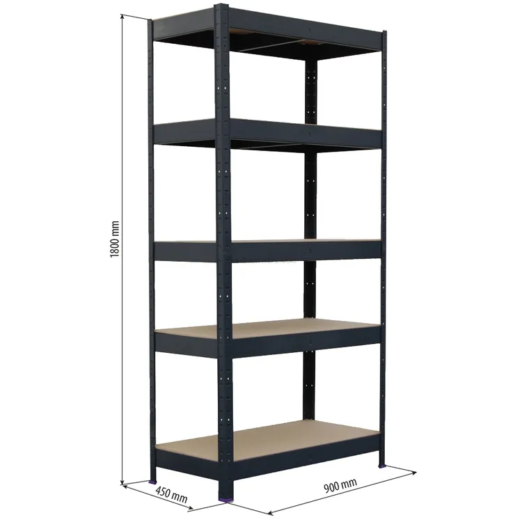 Estante Metálica STILKER 5 Prateleiras 1800x900x450mm 1600kg