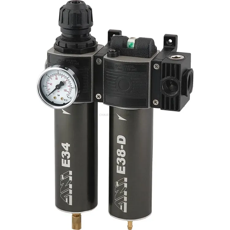 Filtro Regulador com Microfiltro Desoleador para Ar Comprimido 1/2" BSP 0,01µ