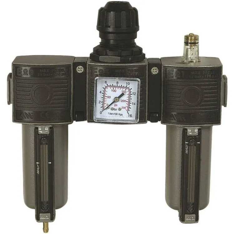 Filtro Regulador Lubrificador de Ar ANI 1/4″ 1100L/min com Manómetro