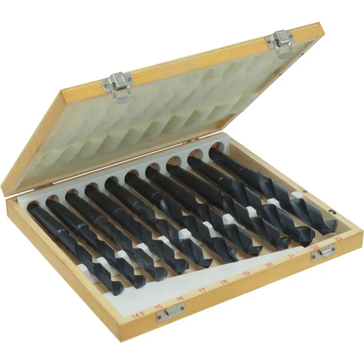 Jogo de 10 Brocas HSS Rectificadas DRAKKAR 14,5 a 23mm Cone Morse CM2