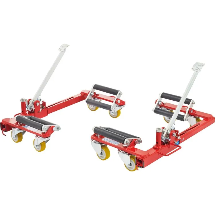 Jogo de 2 Carrinhos OMCN para Movimentação de Veículos Acidentados 550kg Jogo de 2 Carrinhos OMCN para Movimentação de Veículos Acidentados 550kg