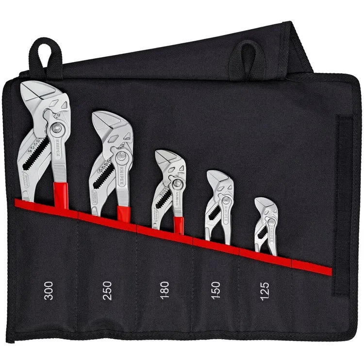 Jogo de 5 Alicates-Chave KNIPEX 125-300mm com Bolsa Jogo de 5 Alicates-Chave KNIPEX 125-300mm com Bolsa