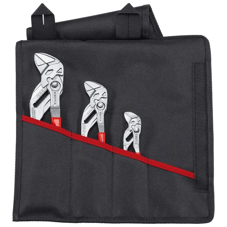 Jogo de Alicates-Chave KNIPEX 3 Peças 125/180/250mm com Bolsa Jogo de Alicates-Chave KNIPEX 3 Peças 125/180/250mm com Bolsa
