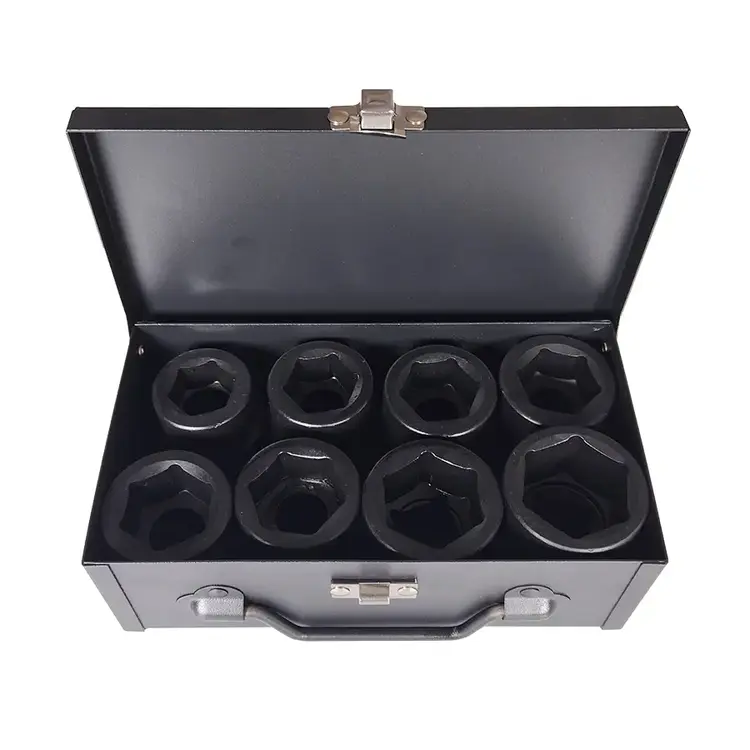 Jogo de Chaves de Caixa de Impacto Curtas TOOLHUB 1″DR 6 Faces 8 Peças Jogo de Chaves de Caixa de Impacto Curtas TOOLHUB 1″DR 6 Faces 8 Peças