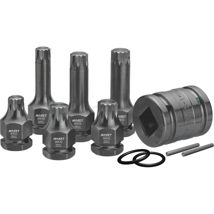 Jogo de Chaves de Caixa de Impacto XZN HAZET 1/2″ e 3/4″ M14-M18 11 Peças