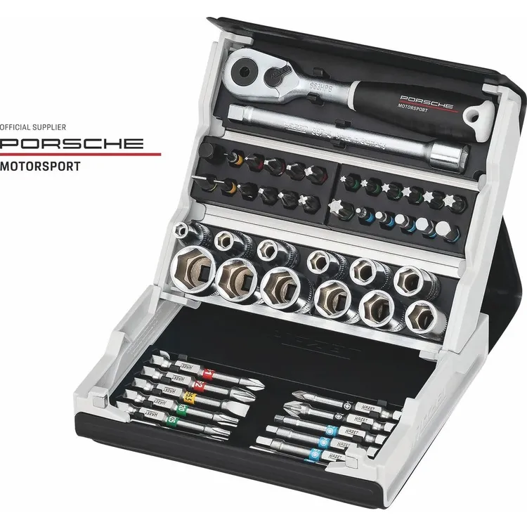 Jogo de Chaves de Caixa SmartCase Porsche Motorsport HAZET 50 Peças 1/4″