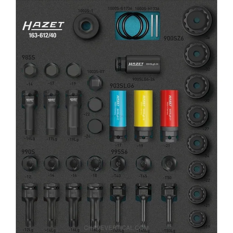 Jogo de Chaves de Caixa Torx 1/2" e 3/4" HAZET 24mm 40 Peças Jogo de Chaves de Caixa Torx 1/2" e 3/4" HAZET 24mm 40 Peças