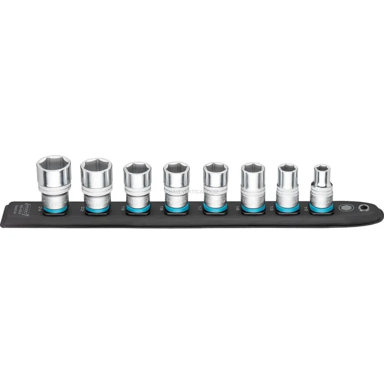 Jogo de Chaves de Caixa Torx Fêmea HAZET 1/2″ E10-E24 8 Peças