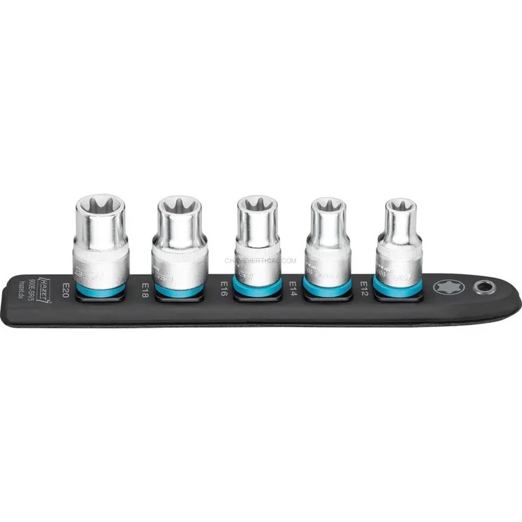 Jogo de Chaves de Caixa TORX HAZET 1/2" E12-E20 5 Peças Jogo de Chaves de Caixa TORX HAZET 1/2" E12-E20 5 Peças