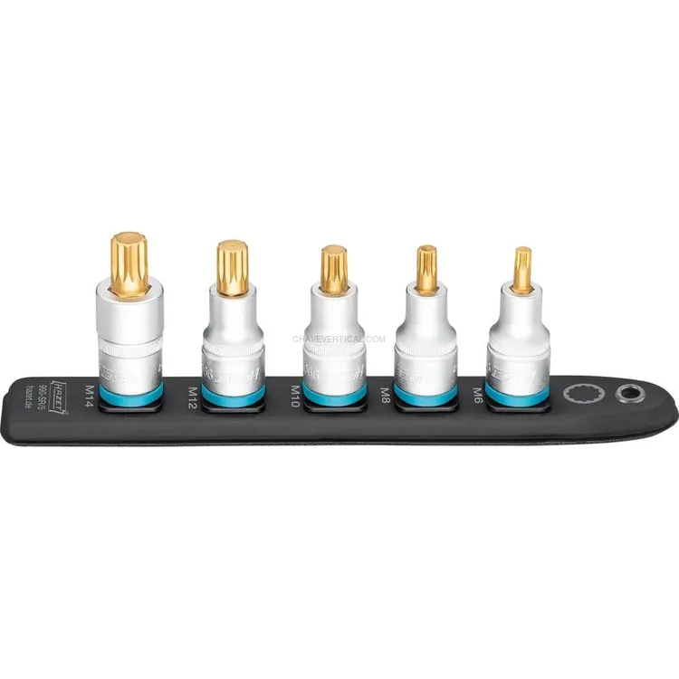 Jogo de Chaves de Caixa Torx HAZET 1/2″ M6-M14 5 Peças Jogo de Chaves de Caixa Torx HAZET 1/2″ M6-M14 5 Peças