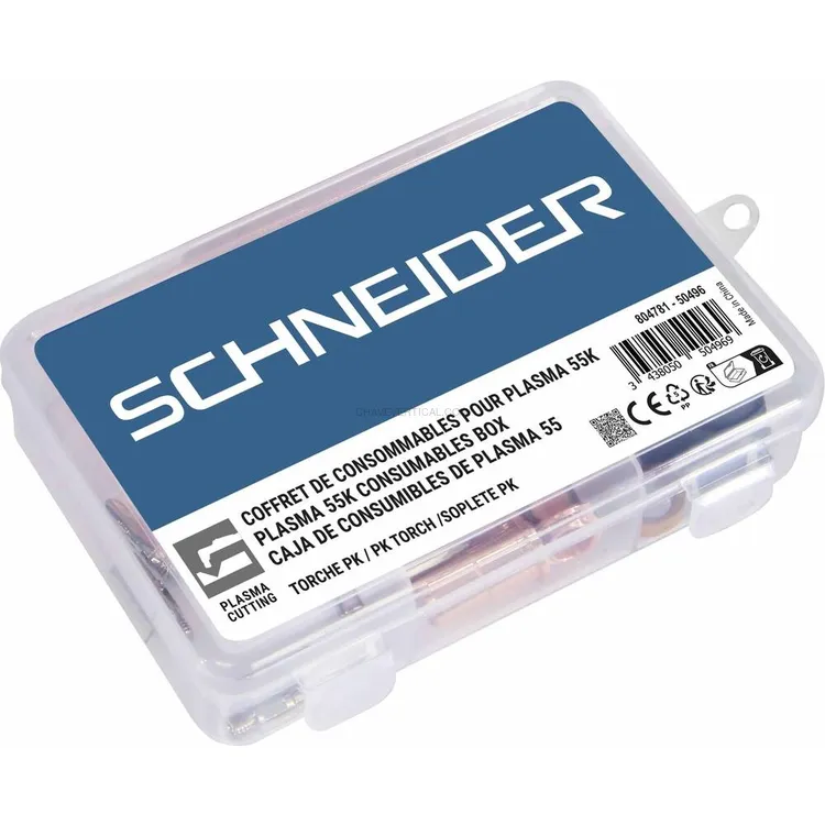 Kit de Consumíveis SCHNEIDER para Cortador Plasma 55K - 23 Peças Kit de Consumíveis SCHNEIDER para Cortador Plasma 55K - 23 Peças