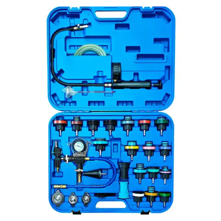 Kit Testador de Circuito de Refrigeração e Enchimento TOOLHUB 28 Peças Kit Testador de Circuito de Refrigeração e Enchimento TOOLHUB 28 Peças