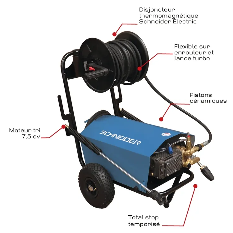 Lavadora de Alta Pressão Água Fria SCHNEIDER 380 V 200 bar 15 L/min
