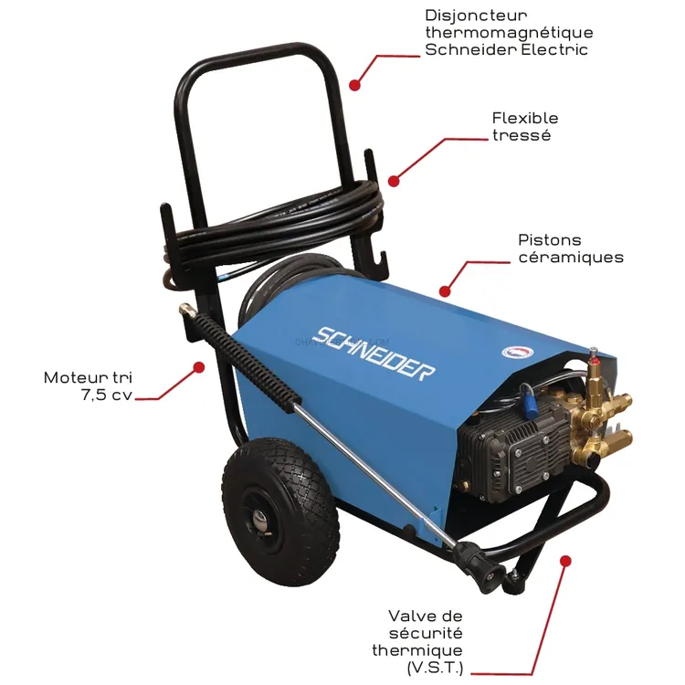 Lavadora de Alta Pressão Água Fria SCHNEIDER 380V 200 Bar 15 L/min