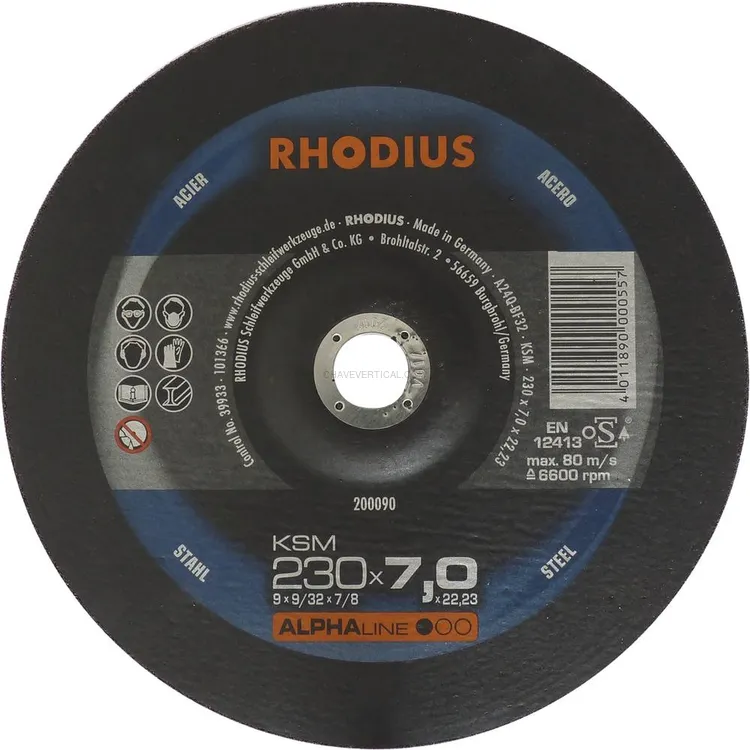 Lote de 10 Discos de Desbaste Aço 230x7x22mm