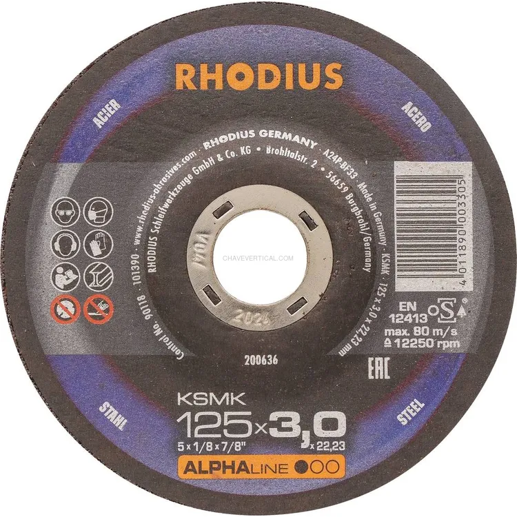 Lote de 25 Discos de Corte Aço 125x3x22mm Lote de 25 Discos de Corte Aço 125x3x22mm