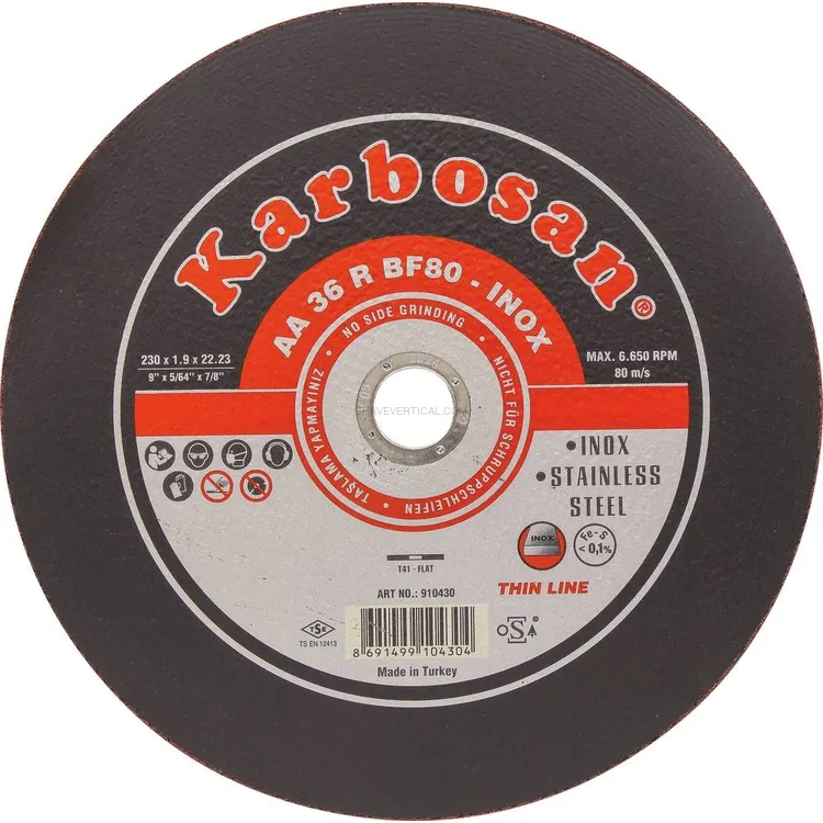 Lote de 25 Discos de Corte Aço/Inox 230x1,9x22mm Lote de 25 Discos de Corte Aço/Inox 230x1,9x22mm