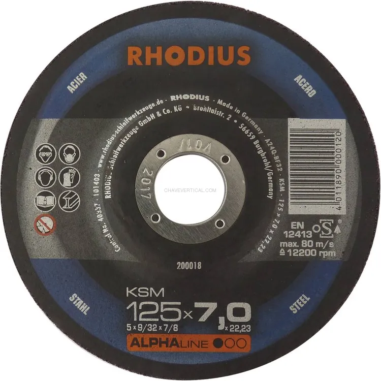 Lote de 25 Discos de Desbaste Aço 125x7x22mm Lote de 25 Discos de Desbaste Aço 125x7x22mm