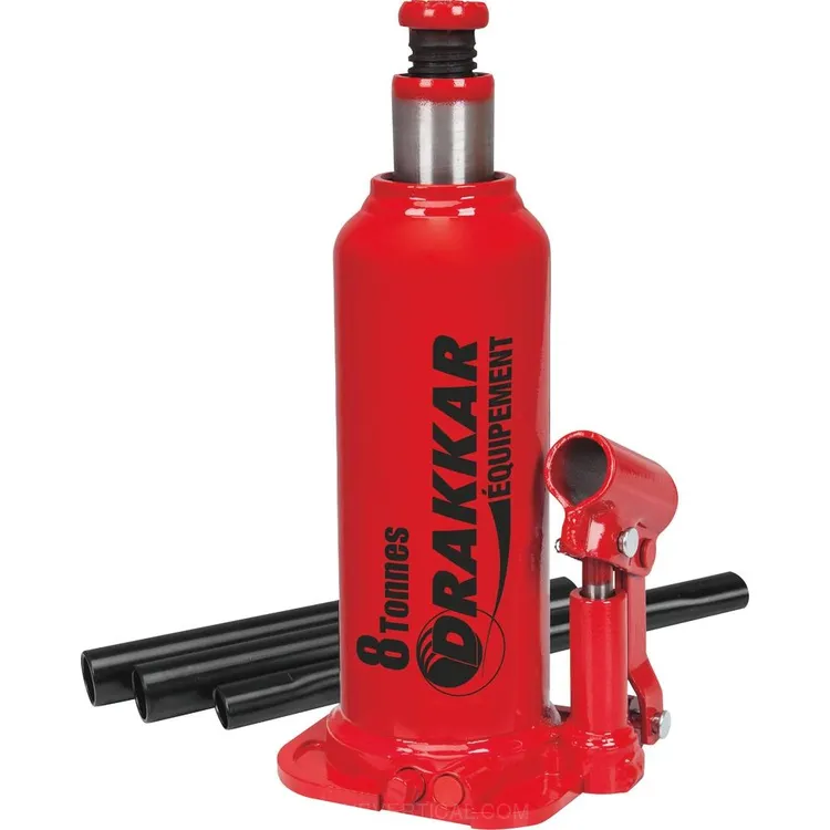 Macaco de Garrafa Hidropneumático DRAKKAR 8T Base Soldada Macaco de Garrafa Hidropneumático DRAKKAR 8T Base Soldada