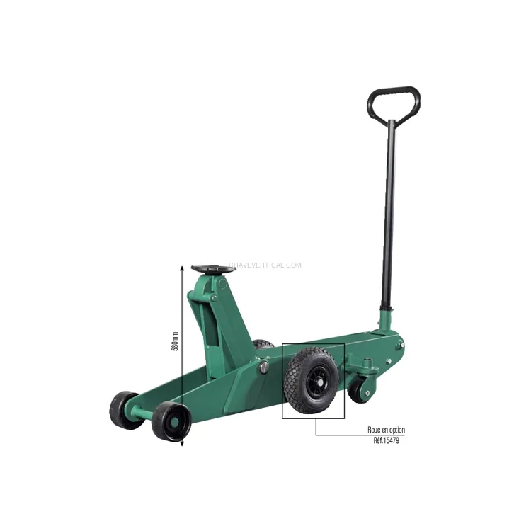 Macaco Hidráulico de Rodas COMPAC 10T com Pédala 165/580mm