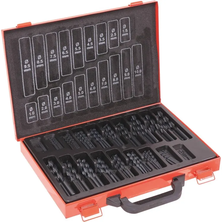 Mala Metálica com 170 Brocas HSS DRAKKAR 1 a 10mm
