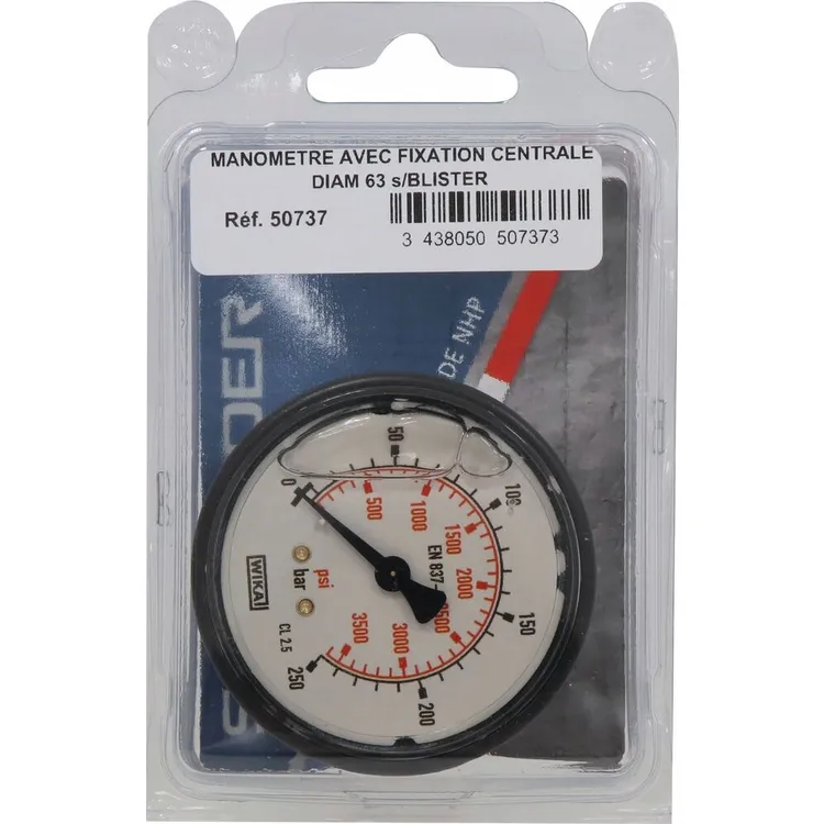Manómetro de Pressão SCHNEIDER Fixação Central Ø63mm Manómetro de Pressão SCHNEIDER Fixação Central Ø63mm