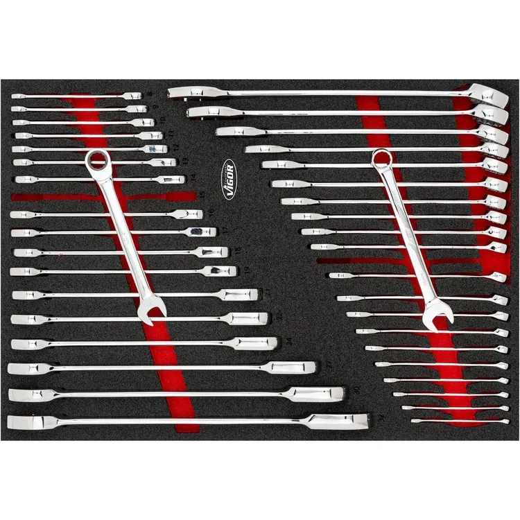 Módulo de Chaves Combinadas VIGOR 40 Peças 563x393x35mm Módulo de Chaves Combinadas VIGOR 40 Peças 563x393x35mm