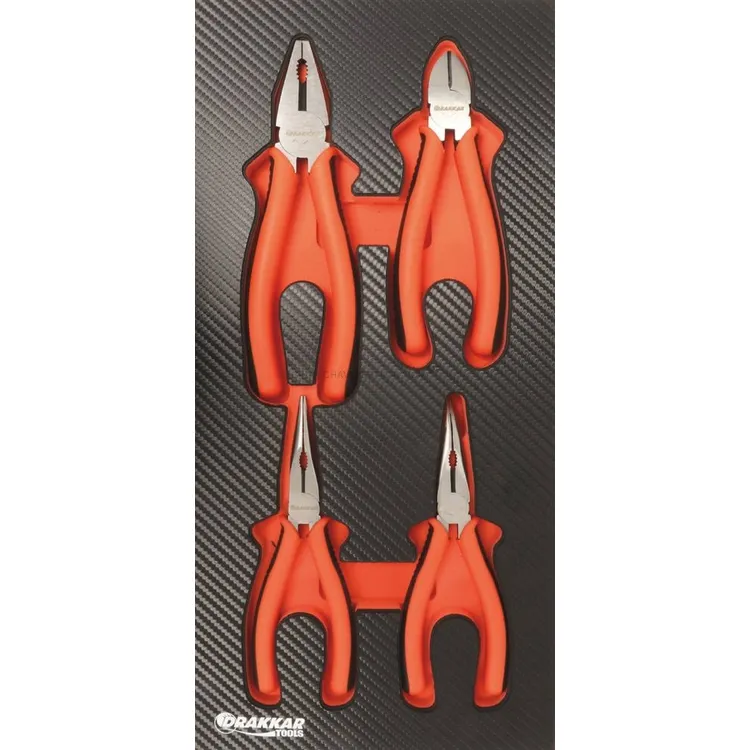 Módulo de Espuma com 4 Pinças DRAKKAR Acabamento Carbono 402x189mm