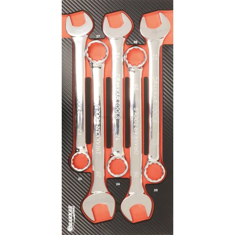 Módulo de Espuma com 5 Chaves Mistas 23 a 27mm DRAKKAR Acabamento Carbono