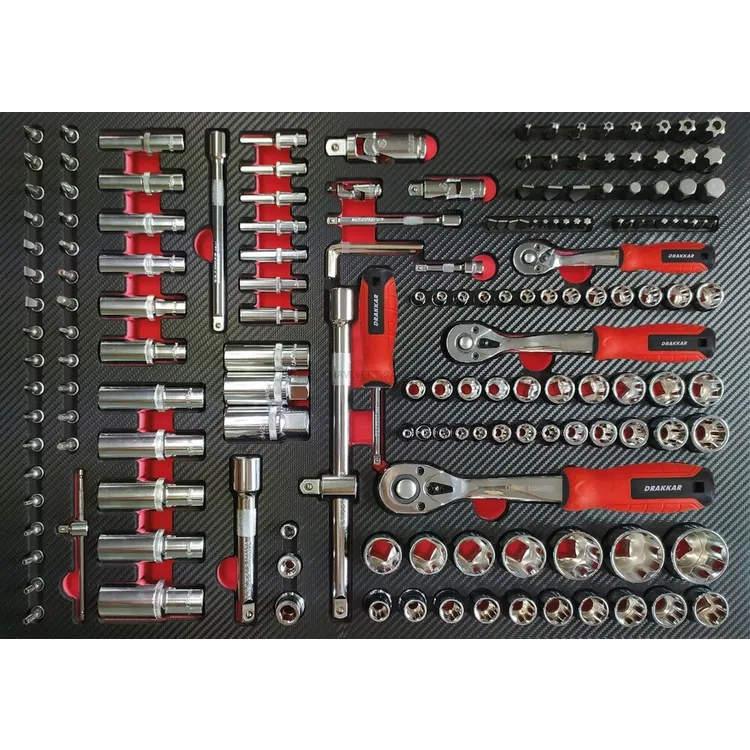 Módulo de Espuma DRAKKAR 567x402mm 171 Peças 1/4 3/8 e 1/2 Polegada