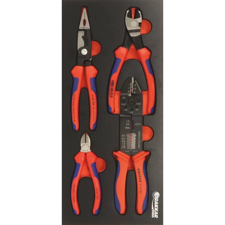 Módulo de Espuma KNIPEX 4 Alicates 395x178mm Metal