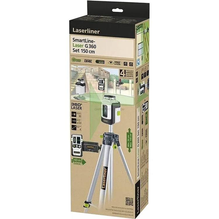 Nível Laser de Cruz Automático LASERLINER com Tripé e Recetor