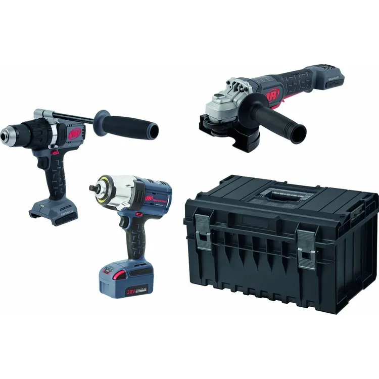 Pack 20V com Berbequim, Rebarbadora e Chave de Impacto 1/2 Polegada 2040Nm