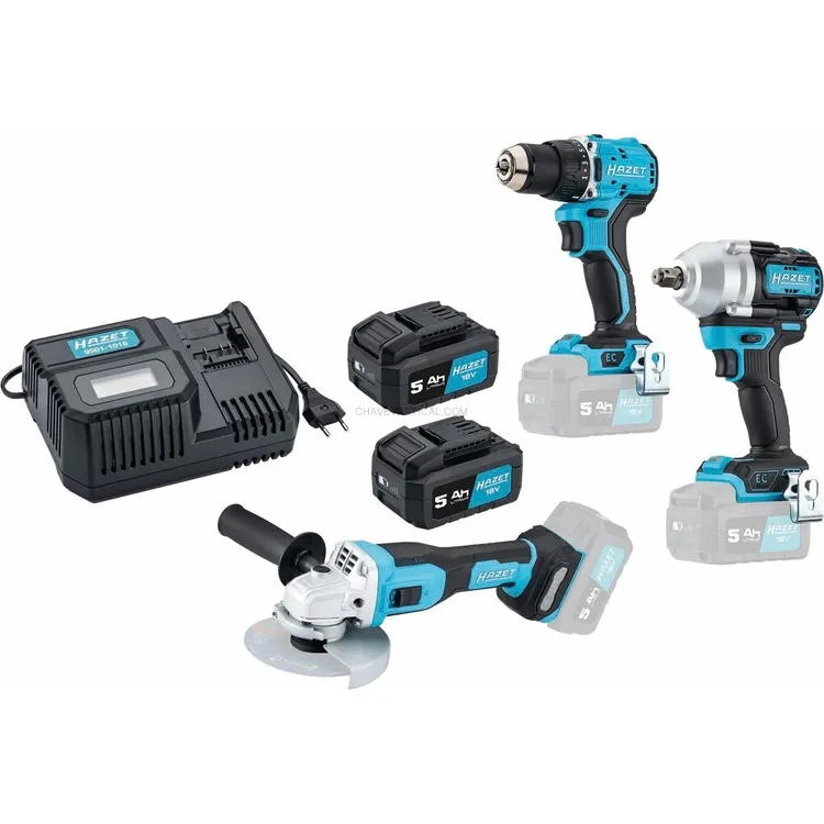 Pack de Ferramentas HAZET 18V 3 Peças 2x5Ah Pack de Ferramentas HAZET 18V 3 Peças 2x5Ah
