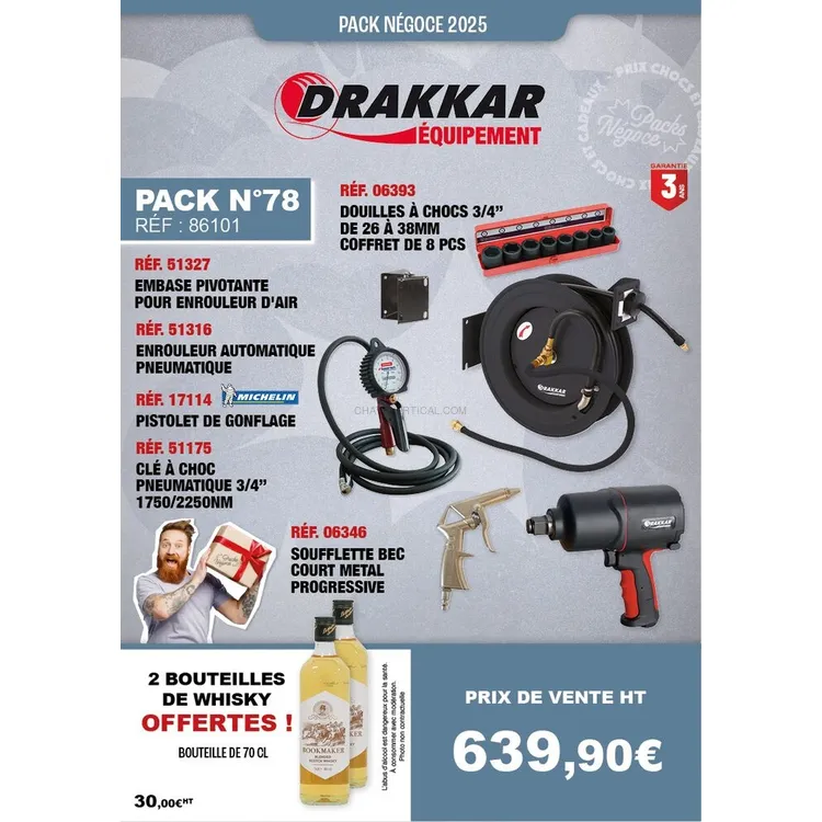 Pack Pneumático Pesados DRAKKAR 3/4″ 1750/2250Nm Pack Pneumático Pesados DRAKKAR 3/4″ 1750/2250Nm