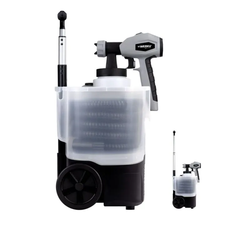 PISTOLA DE PINTURA DE SUCÇÃO DE TURBINA-TROLLEY 750W WERKU
