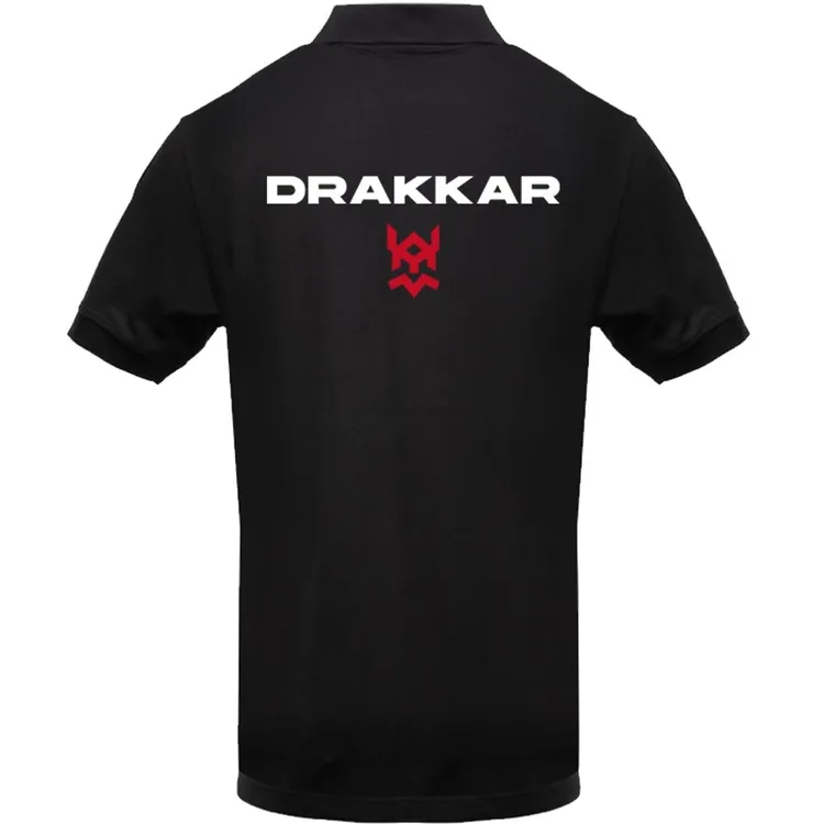 Polo DRAKKAR Preto Tamanho M Mulher com Logo Vermelho