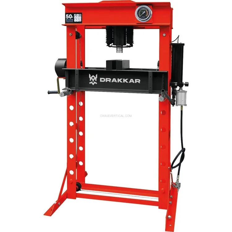 Prensa de Oficina Manual e Pneumática DRAKKAR 50T Prensa de Oficina Manual e Pneumática DRAKKAR 50T
