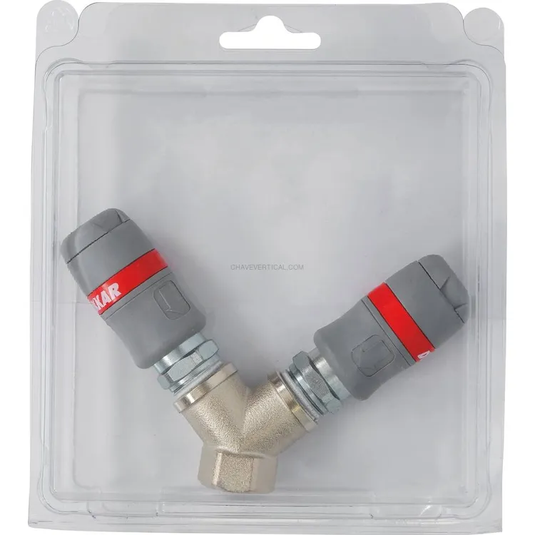 Raccord Rápido Fêmea Duplo em Y DRAKKAR 6mm 1/2" BSP