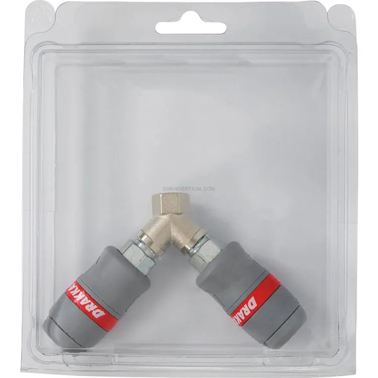 Raccord Rápido Fêmea Duplo em Y DRAKKAR 6mm 1/4" BSP